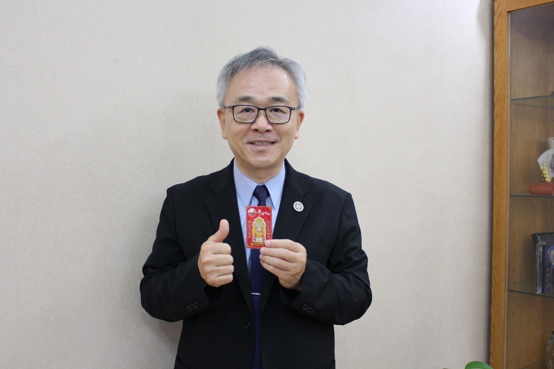 校長陳同孝感謝旱溪媽賜福本校師生